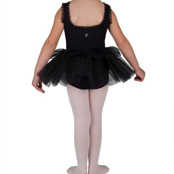 Danskin girls tutu leotard black ruffles 8-10 NWT - Picture 3 of 3